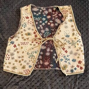 Floral Embroidered Vest